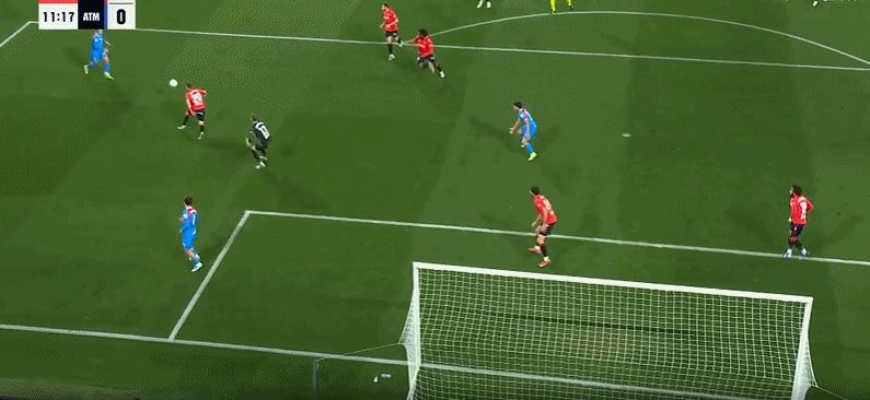 半场战报：马竞1-0奥萨苏纳，卢克曼点射，布季米尔失单刀