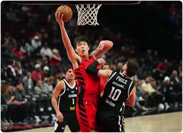 10月13日 NBA季前赛 伦敦雄狮vs开拓者 全场录像回放